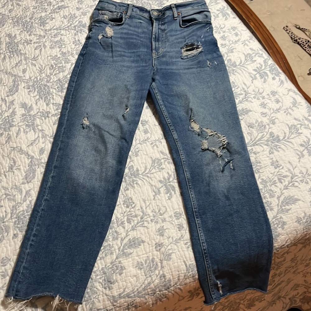 Free People Straight Leg high rise jeans size 30